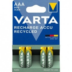 Piles rechargeables VARTA HR03 - AAA RECYCLED 800 mAh X4