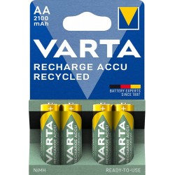 Piles rechargeables VARTA HR06 - AA RECYCLED 2100 mAh X4