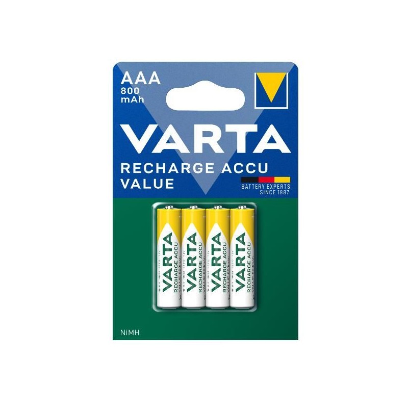 Lot de 4 piles rechargeables Varta Recharge Accu Power type AA