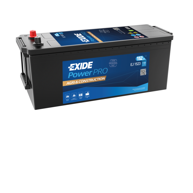 Batterie véhicule lourds EXIDE EJ1523 12V 152Ah 1130AEN